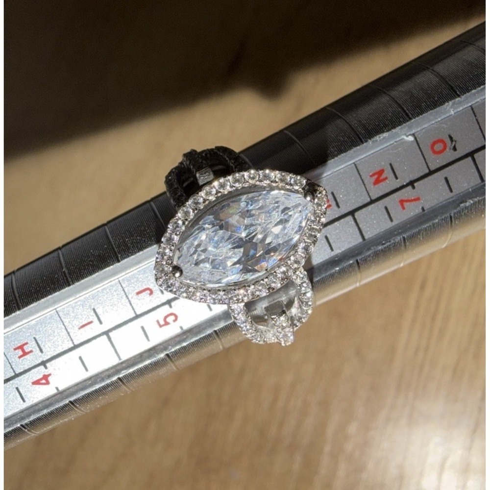 Natural Sky Blue Topaz Marquise Cut 925 Sterling Silver Ring Size 6